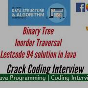 Binary Tree Inorder Traversal Leetcode 94 Solution In Java
