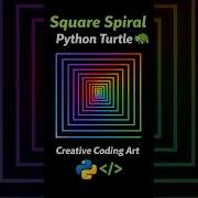 Square Spiral Using Python Turtle Creative Coding Art Coding Python Learnpython Shorts