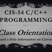 SJCC CIS054 C C Programming Class Orientation
