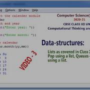 Python Data Structures Queue Computer Science Class XII 2020 21 Unit I Video III