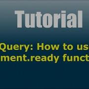 JQuery How To Use Document Ready Function
