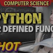 PYTHON User Defined Functions ONE CLASS ONE TOPIC SERIES Class 12 Computer Science Csclass12