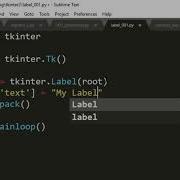 Label Tkinter And Python Part 1