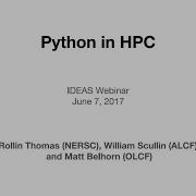 IDEAS ECP Webinar Python In HPC