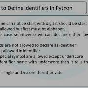 3 Identifiers In Python Rules To Define Identifier Example In Python