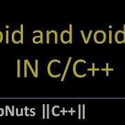 Void And Void Pointer In C C