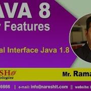 Java 8 Features Tutorials Functional Interface Java 1 8 Core Java Tutorials By Mr Ramachandra