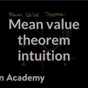 Mean Value Theorem Derivative Applications Differential Calculus Khan Academy