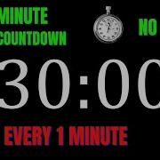 30 Minute Workout Countdown Timer With 1 Minute Interval Beeps NO MUSIC