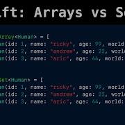 Swift Arrays Vs Sets