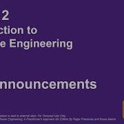 CS2212 Week 2 Lectures Fall 2022