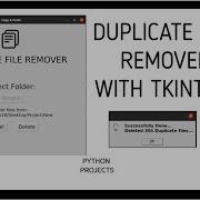 Python Project Duplicate File Remover With UI Tkinter