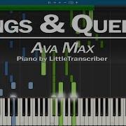 Ava Max Kings Queens Piano Cover Synthesia Tutorial By LittleTranscriber