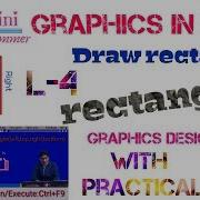Graphics In C L 4 Draw Rectangle Using Rectangle Function Draw Rectangle