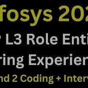 Infosys SP DSE L3 Role Entire Hiring Experience 2026 Round2 Coding Interview Questions