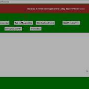 Human Activity Recognition Using Smart Phone Python TKInter