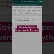 String To Uppercase Lowercase In Python Shorts Pythontricks Python Programming