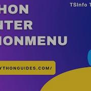 Python Tkinter OptionMenu OptionMenu In Python TKinter Example
