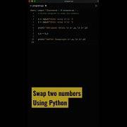 Swap Twy Numbers Using Python Python CodingTrend Viralshorts
