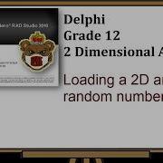 2 Loading A 2D Array With Random Numbers