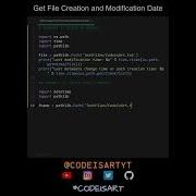 Get File Creation And Modification Date In Python Python Examples Python Coding Tutorial