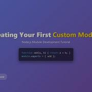 Node Js Custom Modules For Beginners Create Export Functions