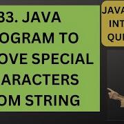 33 Java Program To Remove Special Characters From String Java Interview Questions