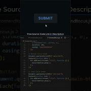 Submit Button Morphing Animation HTML CSS JavaScript Shorts