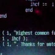 ALGOL 60 Program Displaying Highest Common Factor