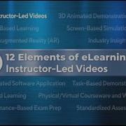 12 Elements Of ELearning Instructor Led Videos