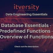 Database Essentials Predefined Functions Overview Of Functions