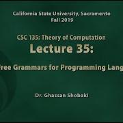 Theory Of Computation Lecture 35 Context Free Grammars For Programming Languages 2