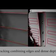 Model Based Tracking Of An Aircraft Panel Combining Edges And Dense Depth