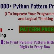 Learn 1000 Python Pattern Programs Pattern 9 Print Pyramid Pattern With Fixed Digit In Every Row
