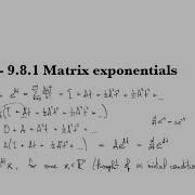 9 8 1 Matrix Exponentials