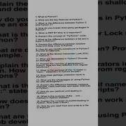 Most Asked Interview Questions On Python Programming Language AdvancedPython Python Shorts