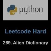 Leetcode 269 Alien Dictionary Topological Sort