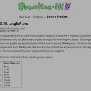 Java Practice It Exercise 5 16 AnglePairs If Else Boolean Logic Method Basics Return