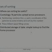 Parallel Sorting Lecture