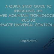 Quick Start Guide To Installing The RUC 02