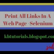Selenium Web Driver Tutorials FindElements Example