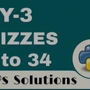 Infytq Object Oriented Programming Using Python Infytq Day 3 Quiz 31 To 34 YouthNationCoders