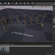 Unreal Engine 4 Array Placement Tools Array Spline Placement