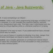 Features Of Java Java Buzzwords