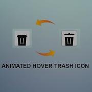Animated Hover Trash Delete Icon Using HTML CSS Only