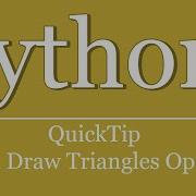 QuickTip 397 Python Pyglet Tutorial Draw Triangles With OpenGL