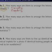 Nondistinct Permutations Example 1