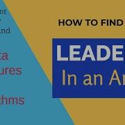 Leaders In An Array Simplified