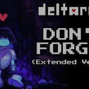 Don T Forget Extended Version Feat Malena Ramonet Deltarune Fan Lyric Cover