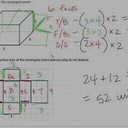 6th Grade Math Finding Surface Area Using Nets